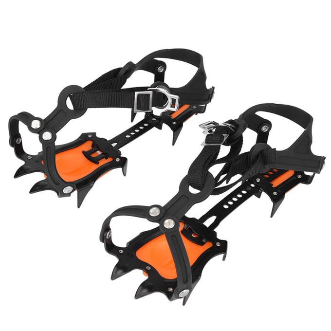 Draagbare Buitensporten 10 Tands Sneeuwijzers Antislip Ijsgrijper black
