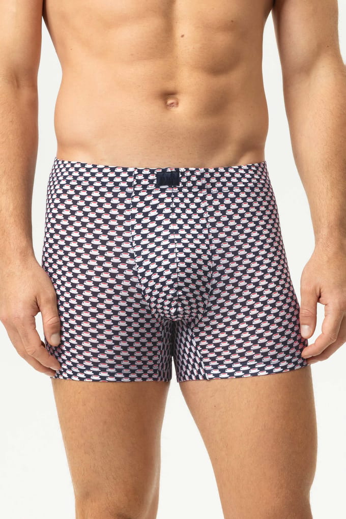 Trunk Shorty Serie Espresso Lovers Marineblauw