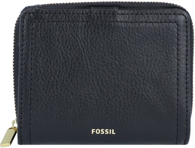 FOSSIL Leren Portemonnee Logan RFID Mini Multifunction Black Zwart
