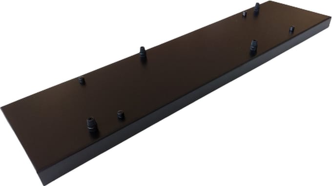 Useled - Plafondplaat - Zwart - 80 x 25 cm - 4 bevestigingspunten