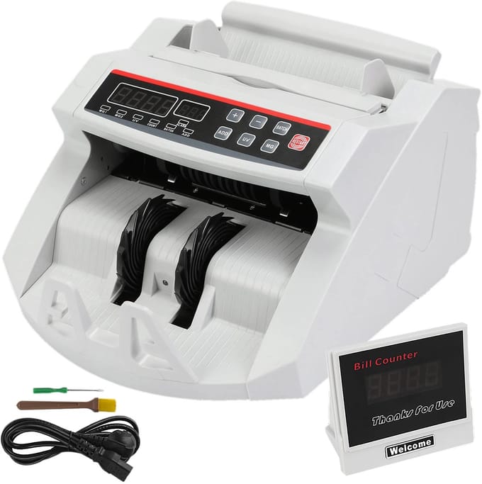 CYRO - Geldteller - Geldtelmachine - Geld Teller - Geldteller met Valsgeld detector - Geldtelmachine Biljetten - 1000 st/min - Wit