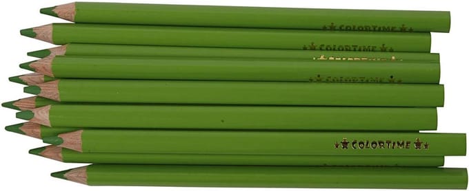 Kleurpotloden, L: 17,45 cm, vulling 5 mm, JUMBO, lichtgroen, 12 stuk