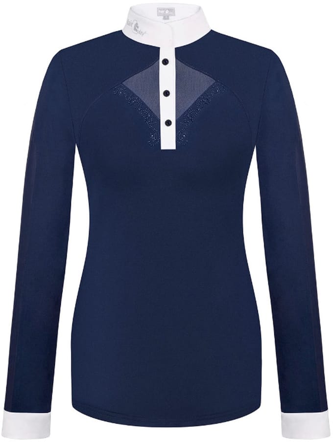 Fair Play Wedstrijdshirt Lange Mouw Cathrine Navy White 40
