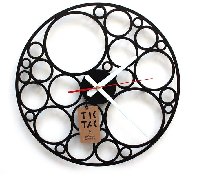 Decorizzly Qule - Wandklok - Grote Tekenhaken - Stil Mechanisme - 40 cm