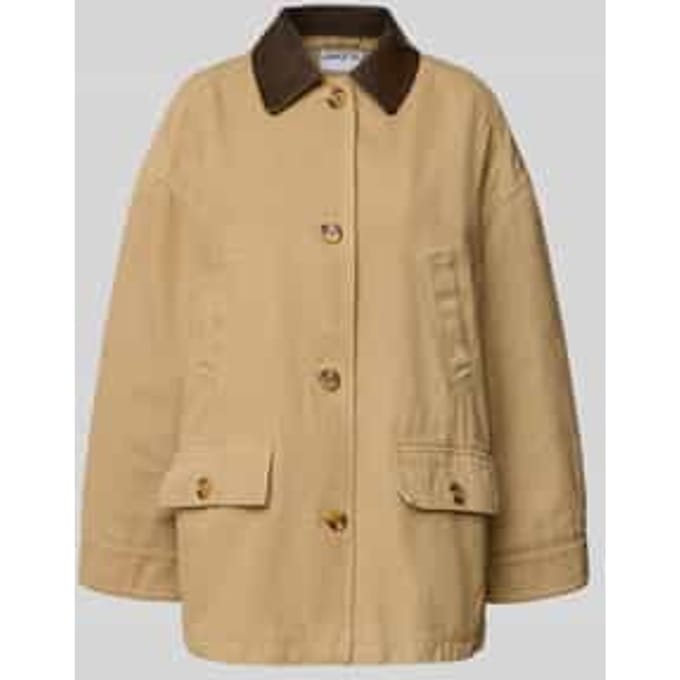 Parka met knoopsluiting en klepzakken