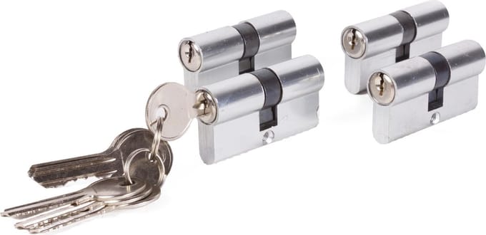 Benson Euro Profielcilinder - 4 Stuks - Gelijksluitend