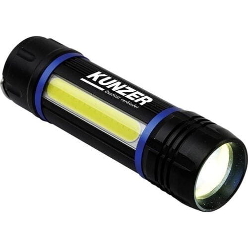 Kunzer 7TLR01 LED-staaflamp COB LED werkt op batterijen 100 lm, 150 lm