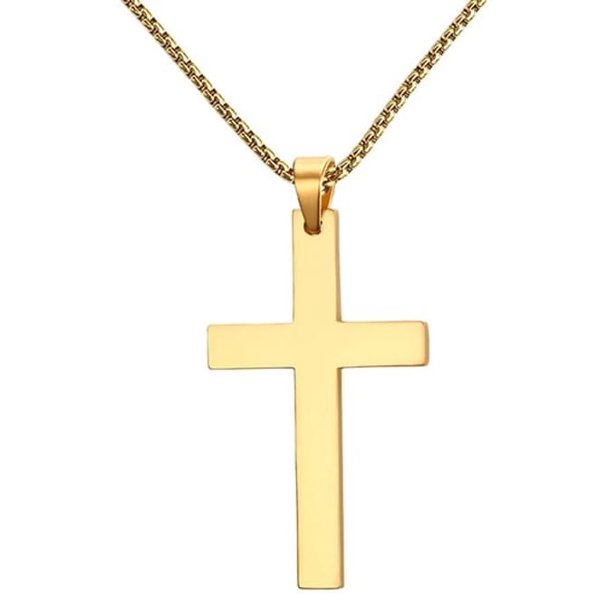 Kruisje met ketting goudkleur