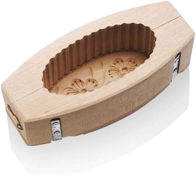 Botervorm Geribbeld - Ovale Vorm - Boter Maken - Bloem Decoratie - 250 Gram - Beige