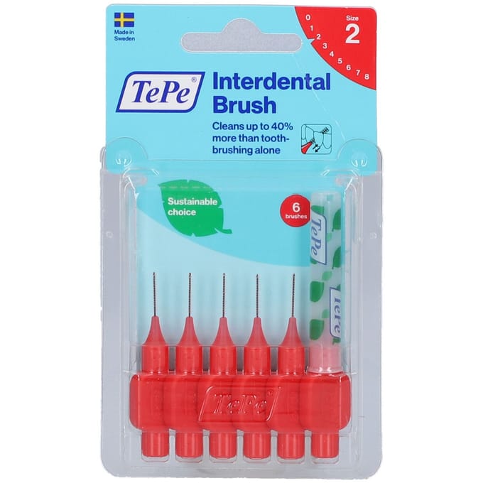 TePe Interdentale Ragers Original Rood ISO maat 2 – 0,5 mm (6 stuks)