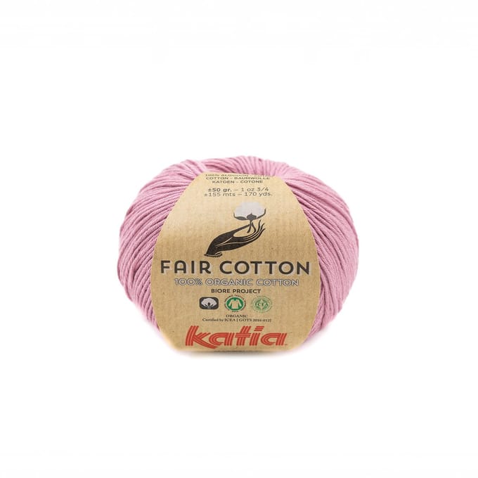 Katia Fair Cotton - 40 oudroze - Biologisch Katoengaren