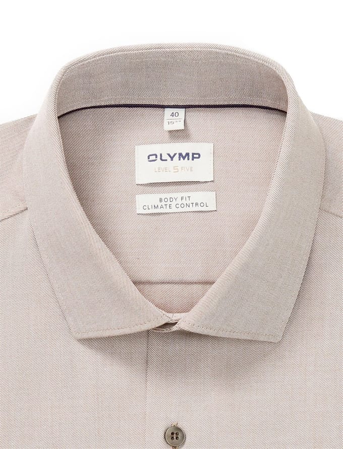 Overhemd olymp Level Five body fit beige