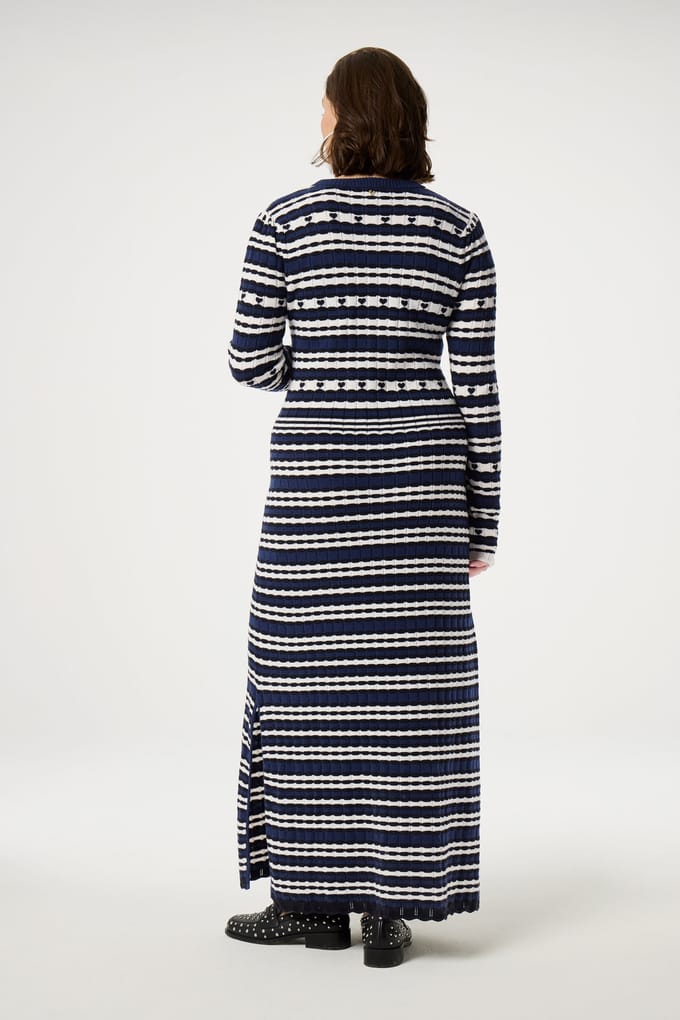 Fabienne Chapot Banda Dress Multi Stripe Maat: M | Maxi Jurken Outlet | Dames | Wit