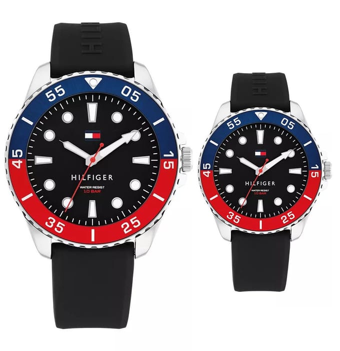 Tommy Hilfiger Oceanic 1770030 Horloge - Siliconen - Zwart - Ø 42 mm
