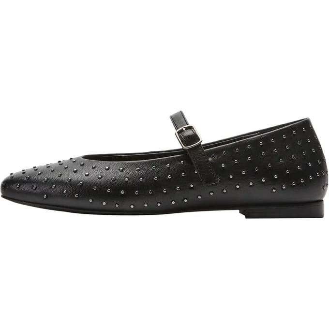 Leren Suède Ballerina's met Studs Dames COMMA