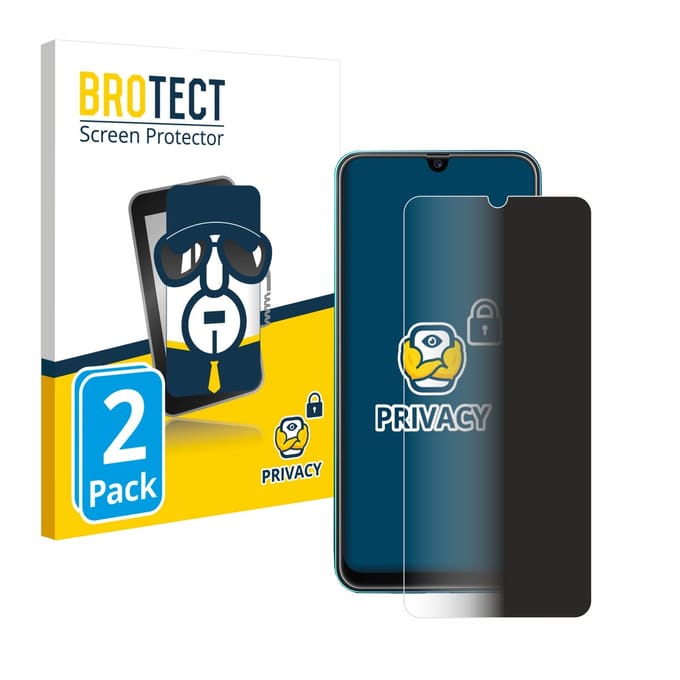 BROTECT - privacy screenprotector voor Samsung Galaxy M31 - Folie Beschermfolie Blauwlichtfilter 2 Stuks