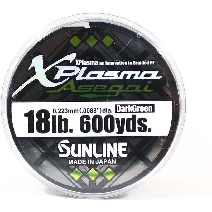 Sunline PE Line Asegai Xplasma 600yds PE 1.7 18lb Donkergroen (5219)