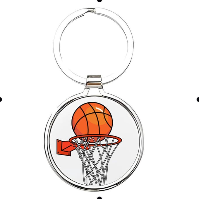 Akyol - Basketbal Sleutelhanger - basketbal - liefhebber - Cadeau - Sport - 2,5 x 2,5 CM