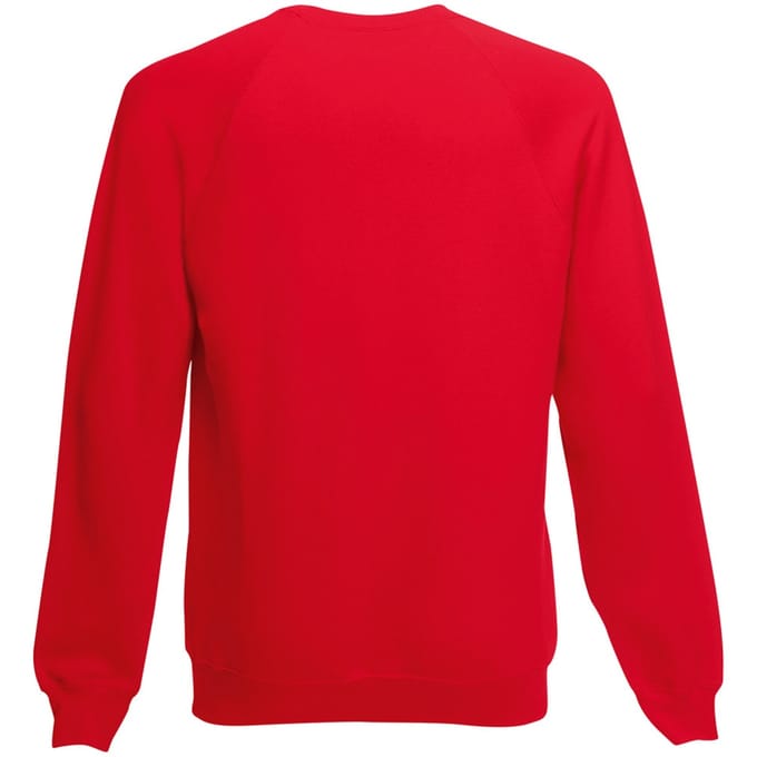 Fruit Of The Loom Unisex Raglan Mouwen Belcoro® Sweatshirt (Rood)