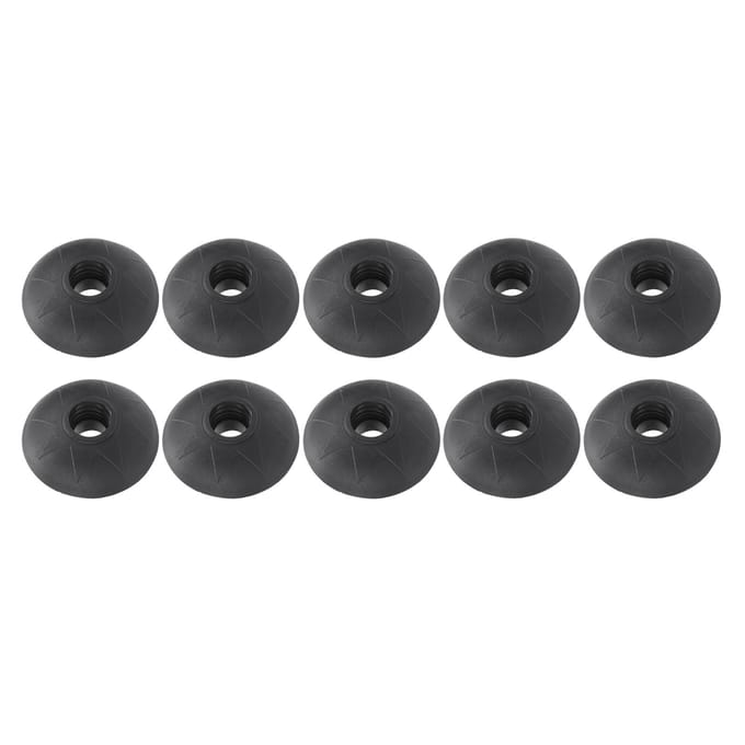 10 stuks Vervangingstips voor Wandelstokken met Beschermer voor Sneeuw en Modder, Wandel- en Klimaccessoires black