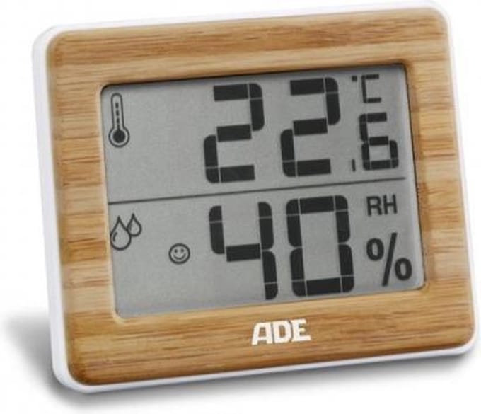 ADE WS 1702 bamboo - Weerstation Thermo Hygrometer