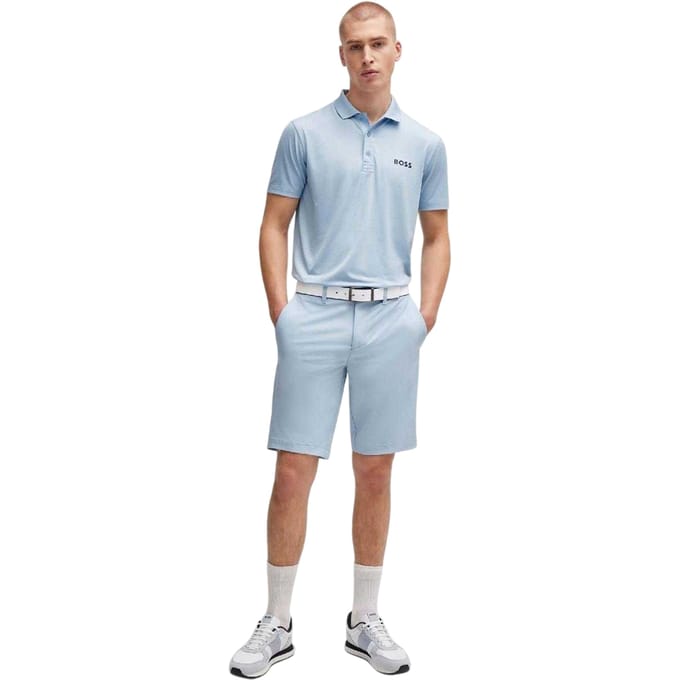 Boss Heren Contrast Logo Performance Regular Poloshirt (Paars)