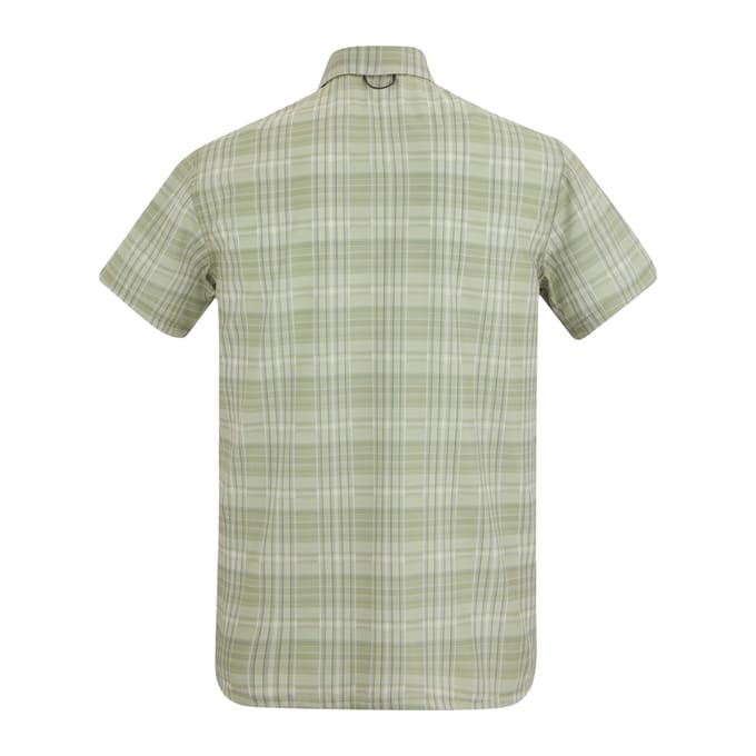 Regatta Heren Geruit Insectenwerend Reisshirt met Korte Mouwen (Lichte Salie)