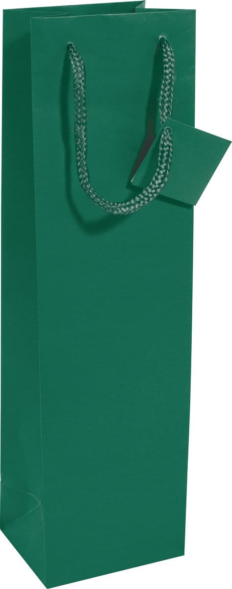 Sigel Cadeautas voor fles Met bodeminzetstuk en cadeaulabel GT502 Opaalgroen, Mat Papier 10 x 35 cm 1 stuk(s)