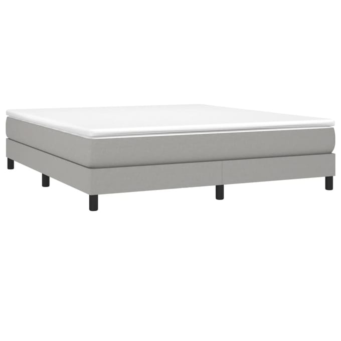 vidaXL - Boxspring - bed - stof - lichtgrijs - 180x200 - cm