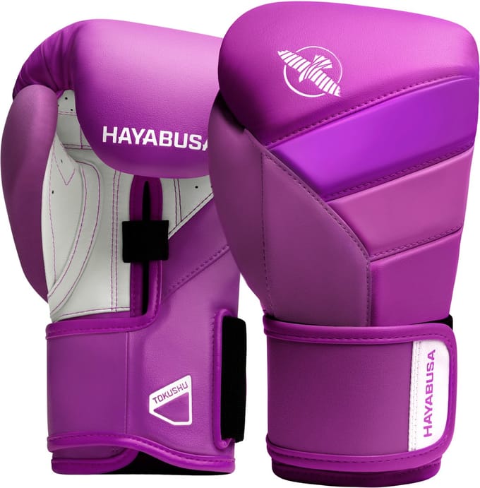 Hayabusa T3 Neon Bokshandschoenen - Neon Purper 10 oz