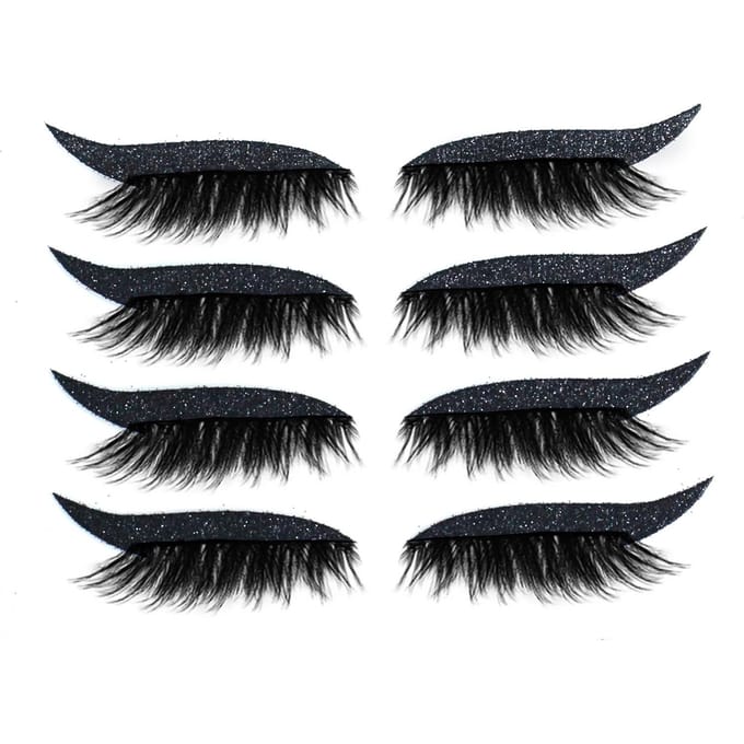 4 Paar Eyeliner Wimper Patch Universeel Type Cosmetica Lastics Eyeliner Wimper Patch zwart