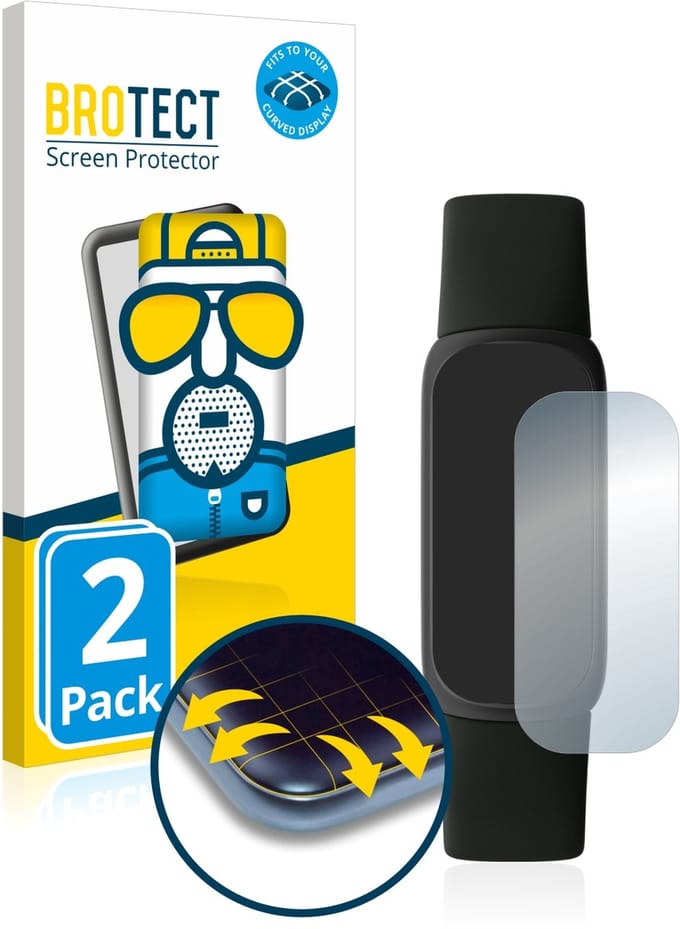 BROTECT - Screenprotector voor Fitbit Inspire 3 - Folie Beschermfolie matte volledig dekking 2 Stuks