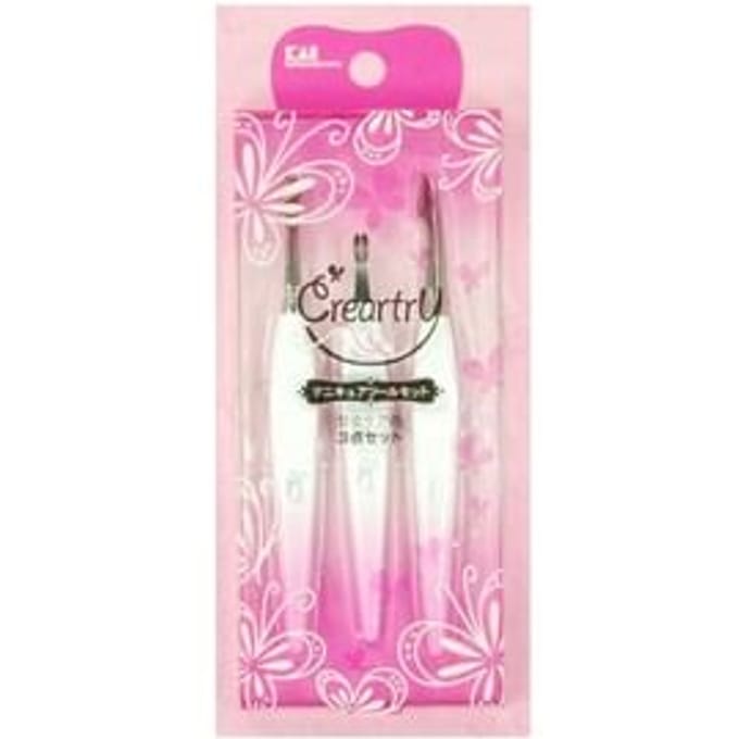 KAI - Creartry Cuticle Tool Set 3 pcs