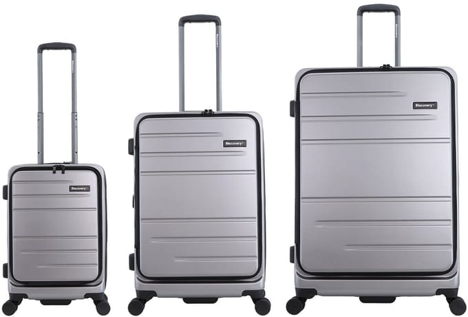 Discovery - Patrol | 3-Delig Polycarbonaat Kofferset - Zilver - Zilver / Set