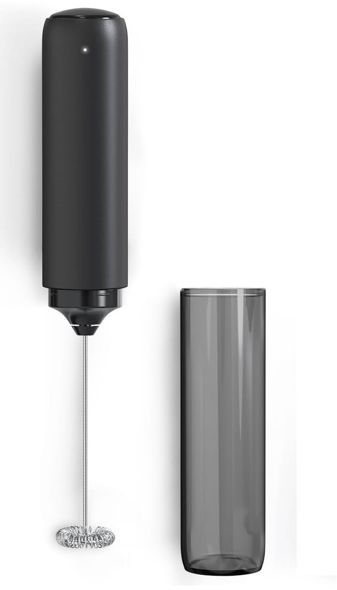 Frother - Melkopschuimer - Elektrische melkopschuimer - USB oplaadbare mini-melkopschuimer - voor koffie/latte/cappuccino/warme chocolademelk - Zwart