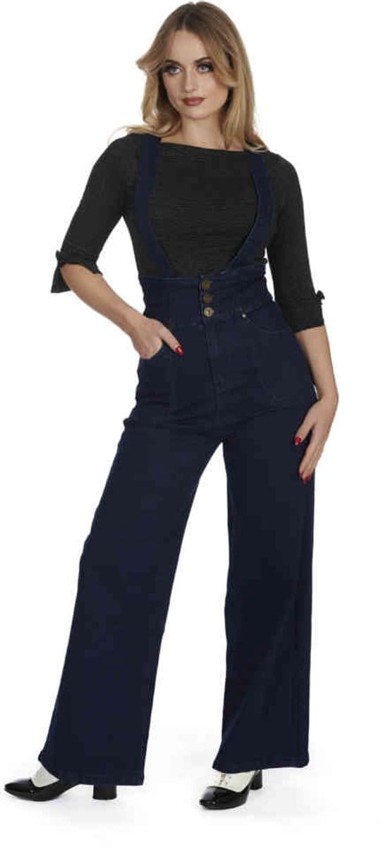 Banned - Denim Day Wijde broek - L - Blauw