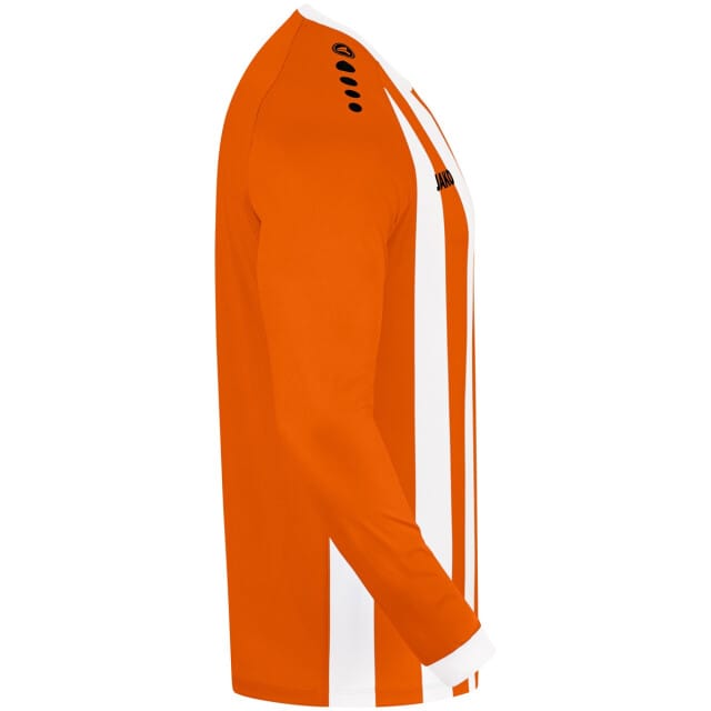 Jako Inter Voetbalshirt Lange Mouw Kinderen - Wit / Fluo Oranje | Maat: 128
