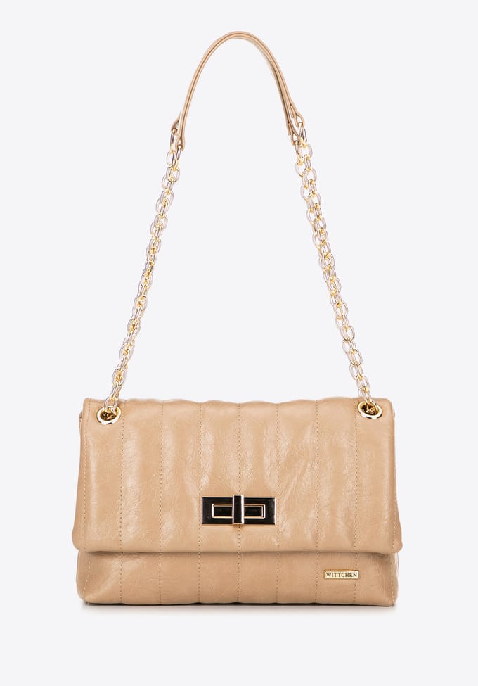 Wittchen Dames Tas - Eco-leer Crossbody - Twee Compartimenten - Klein - Beige
