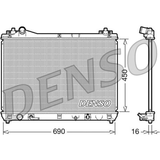 Radiator, motorkoeling DENSO DRM47017