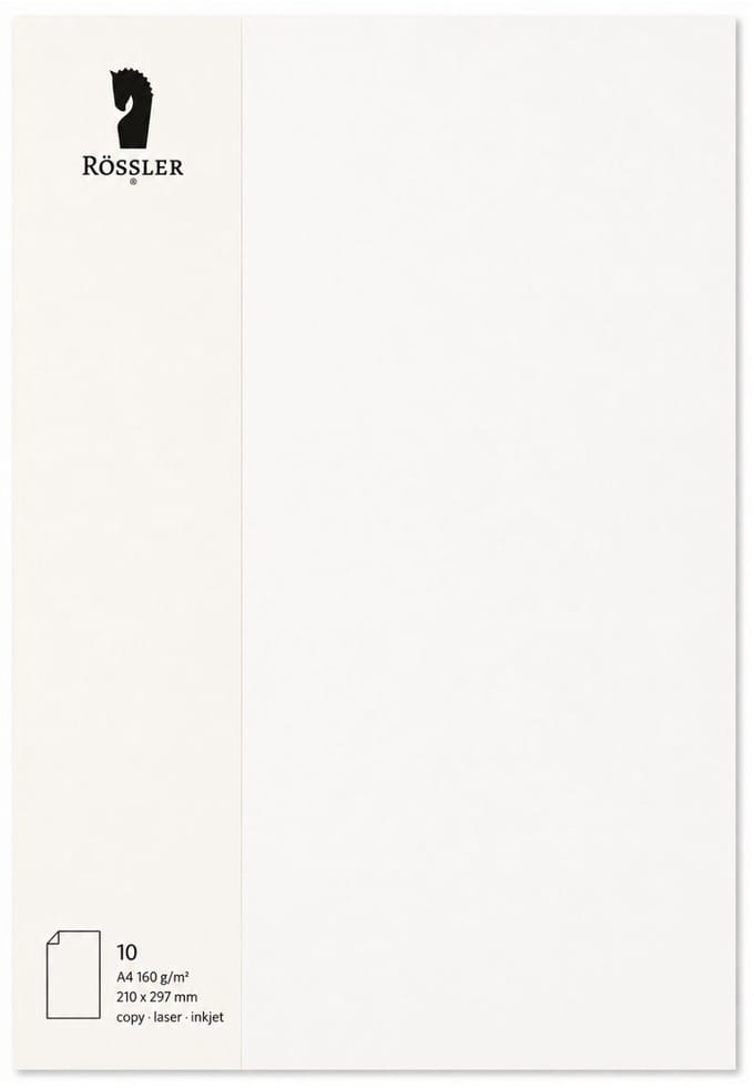 Rössler papier - A4 Schrijfpapier - Fijn papier - 10 Vel - 160g - Wit