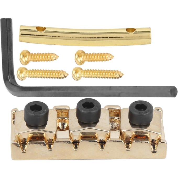 Elektrische Gitaar String Lock Moer met Headstock String Retainer Bar Schroef Zeskant Sleutel