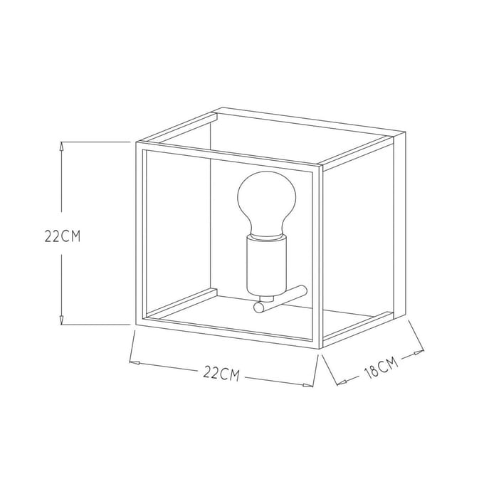 Lucide RUBEN - Wandlamp - 1xE27 - Zwart