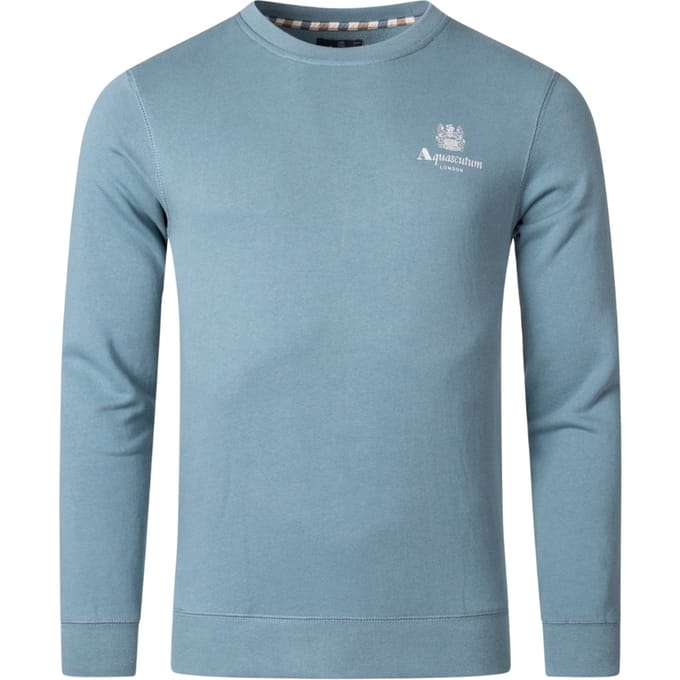 Aquascutum Active Small Logo Blauw Sweatshirt