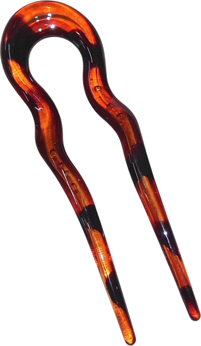 Haarpin donkerbruin #1 - lengte 13 cm / breedte 4 cm - Herfst - Herfstkleuren