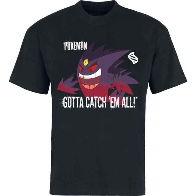 Pokémon - Gaming T-shirt - Mega - Gengar - M - voor Mannen - zwart