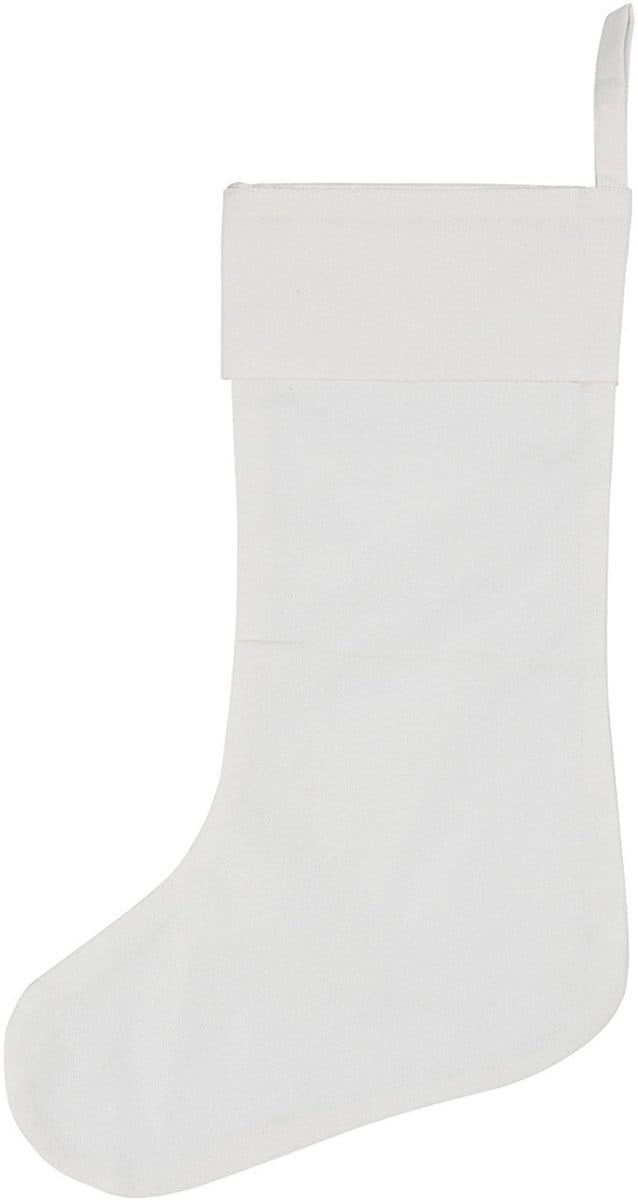 Kerstsok, H: 40 cm, B: 26 cm, 210 gr, wit, 1 stuk