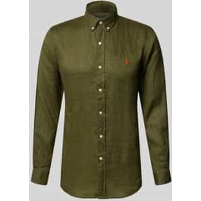 Slim fit vrijetijdsoverhemd van puur linnen
