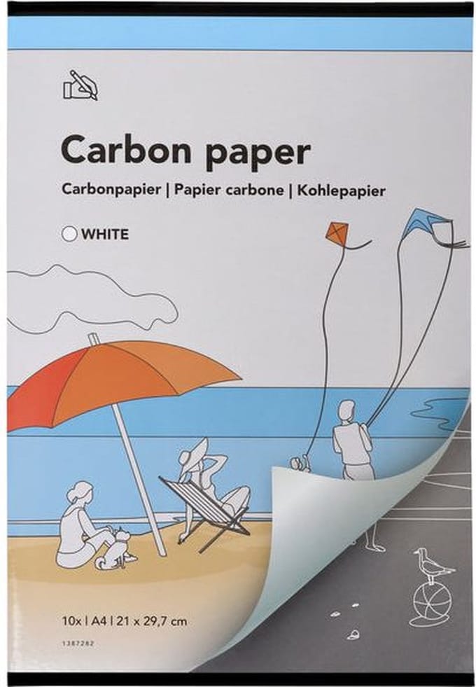 Carbonpapier qbasic a4 21x31cm 10x wit | 12 stuks