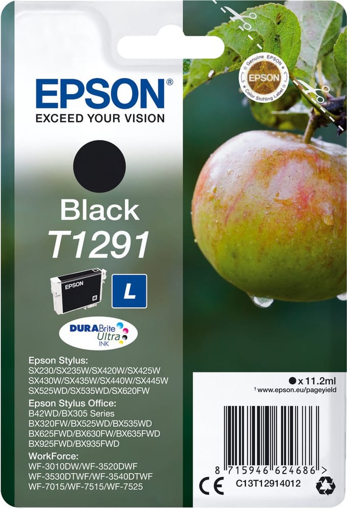 Epson singlepack zwarte T1291 DURABrite Ultra inkt