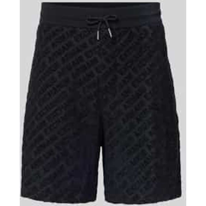 Shorts met logopatroon en elastische tailleband
